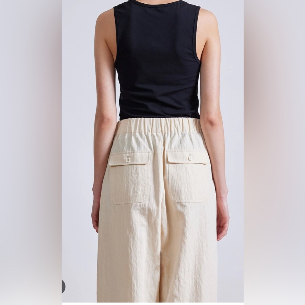*NWT* Apiece Apart Manu drawstring pant in cream, size L - Picture 3 of 14